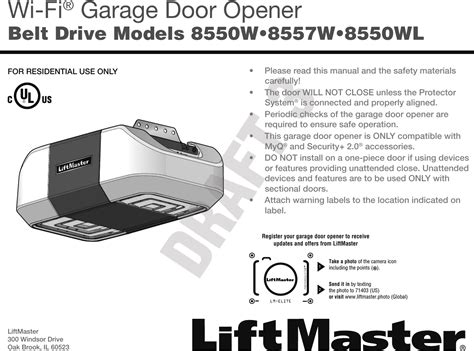 Each sold separately. . Chamberlain garage door opener manual 050actwf